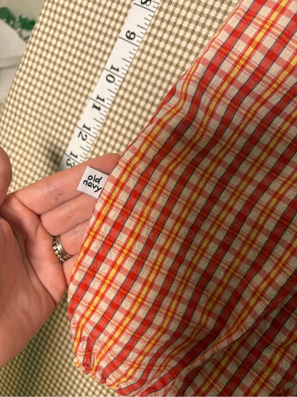Vintage Old Navy Newborn 6–12 Months Plaid Bubble Romper